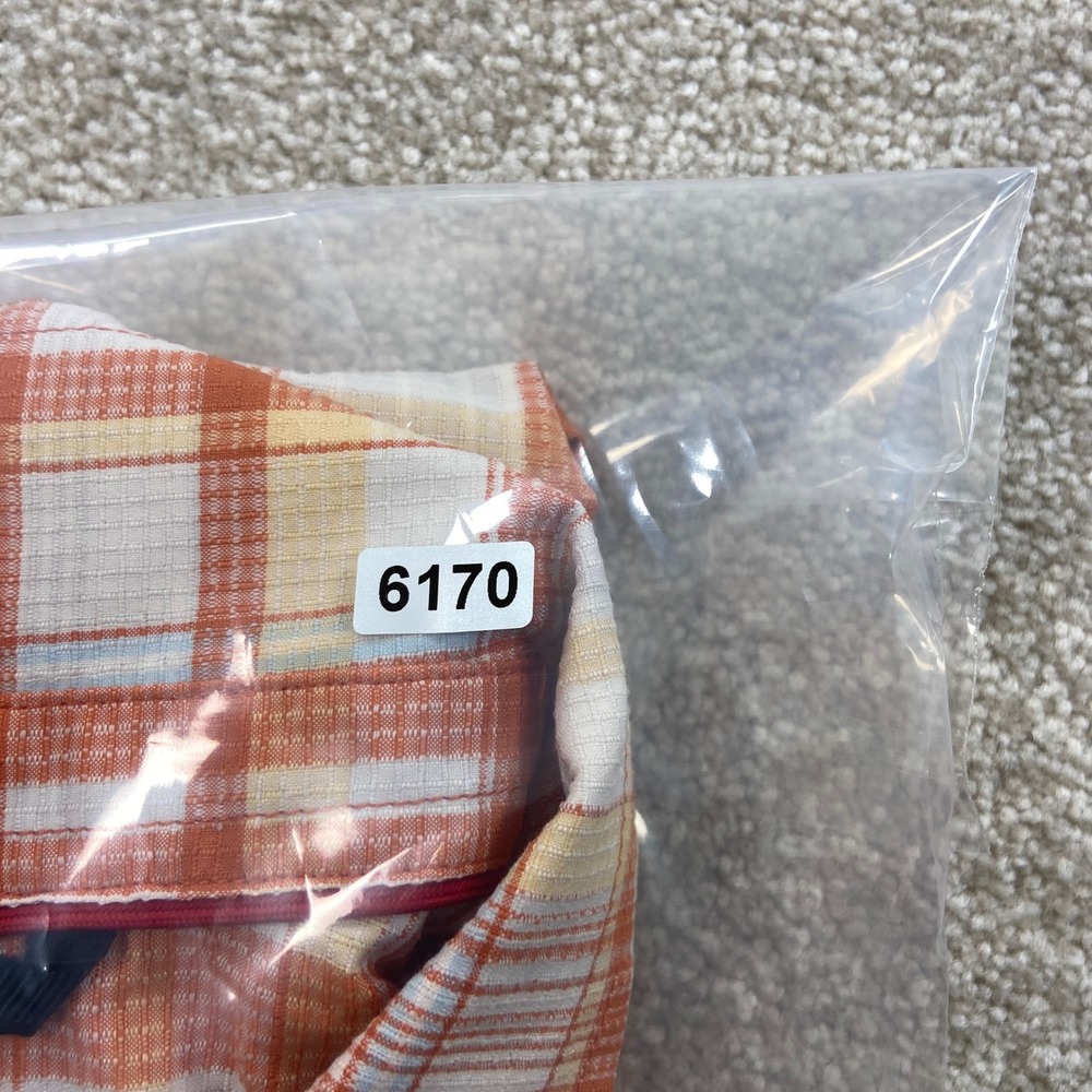 Marmot Plaid Button Down Shirt Womens L Orange Yellow Hiking Outdoor Top - Picture 14 of 14